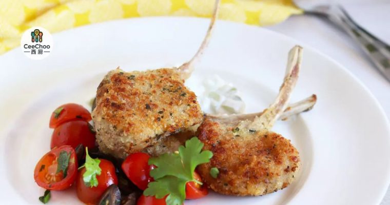 Lamb Cutlets with Haloumi Breadcrumbs
