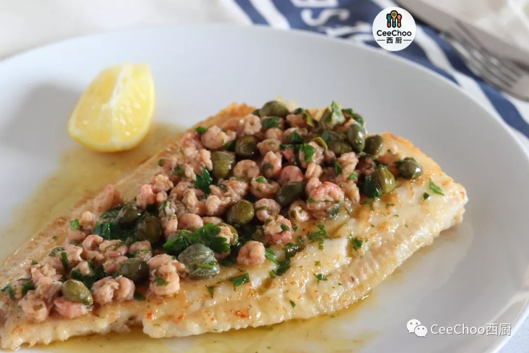 Sole with brown shrimp butter