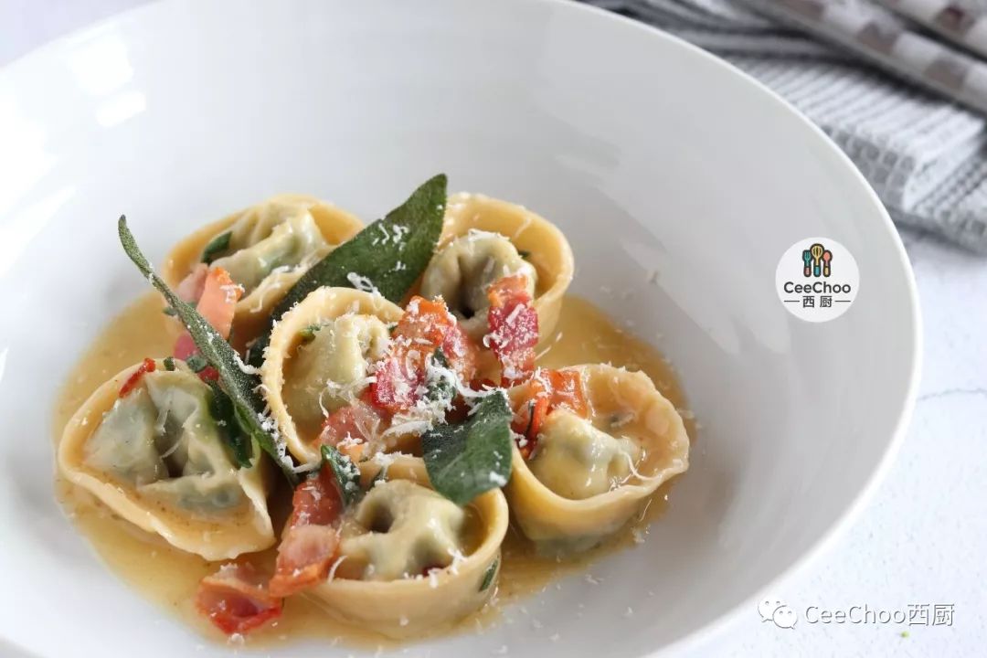 Tortellini with sage butter sauce